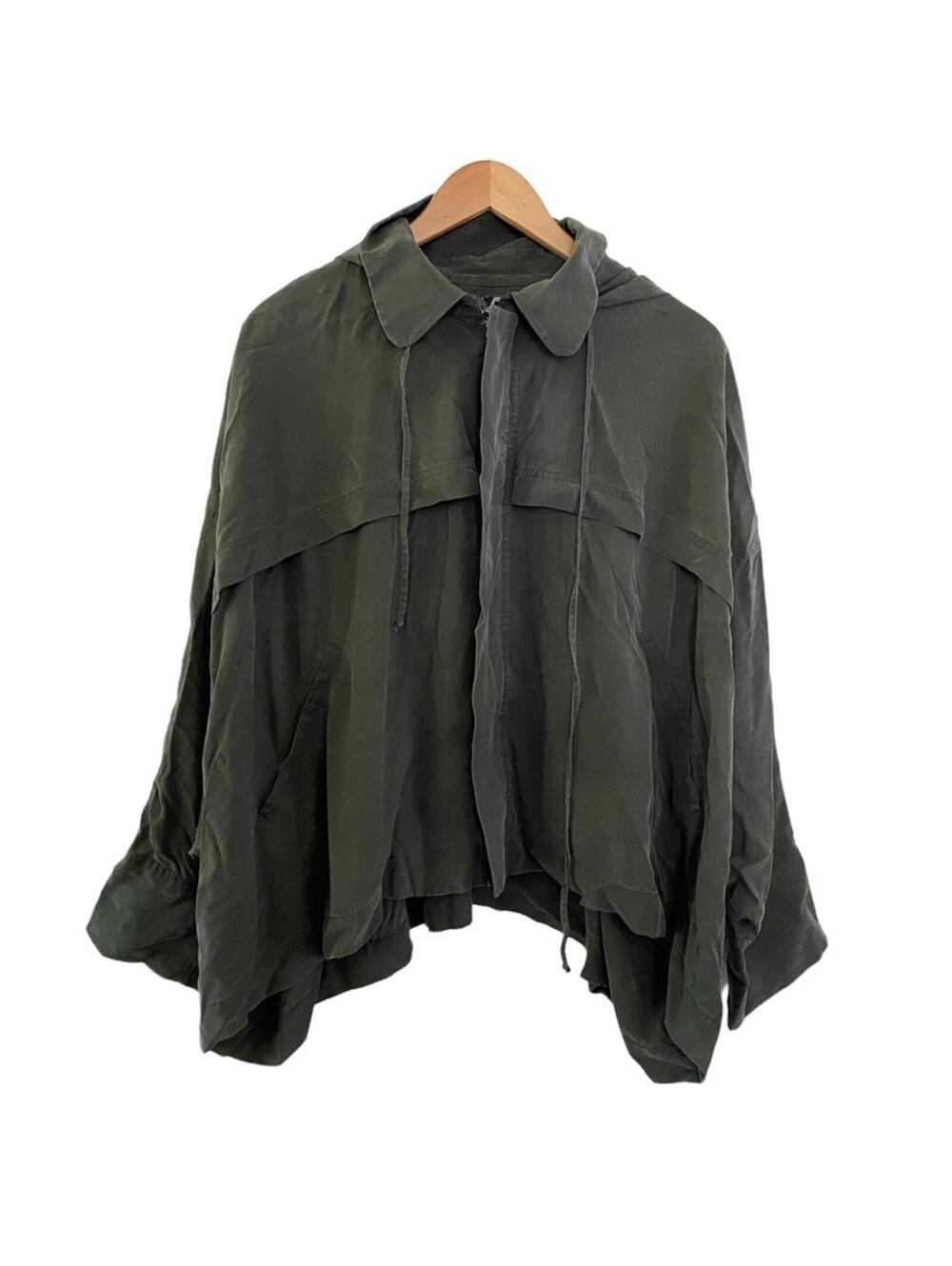 Naked Zebra Tencel Jacket Size Small Olive Green Zip Hooded